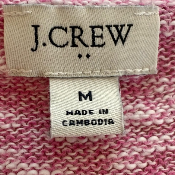 J. Crew Factory Pink White Heathered Crew Neck  Sweater size Medium - Picture 4 of 10